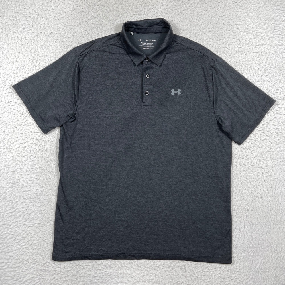 Under Armour Polo Mens XL Grey Playoff Heathered Golf Performance Activewear